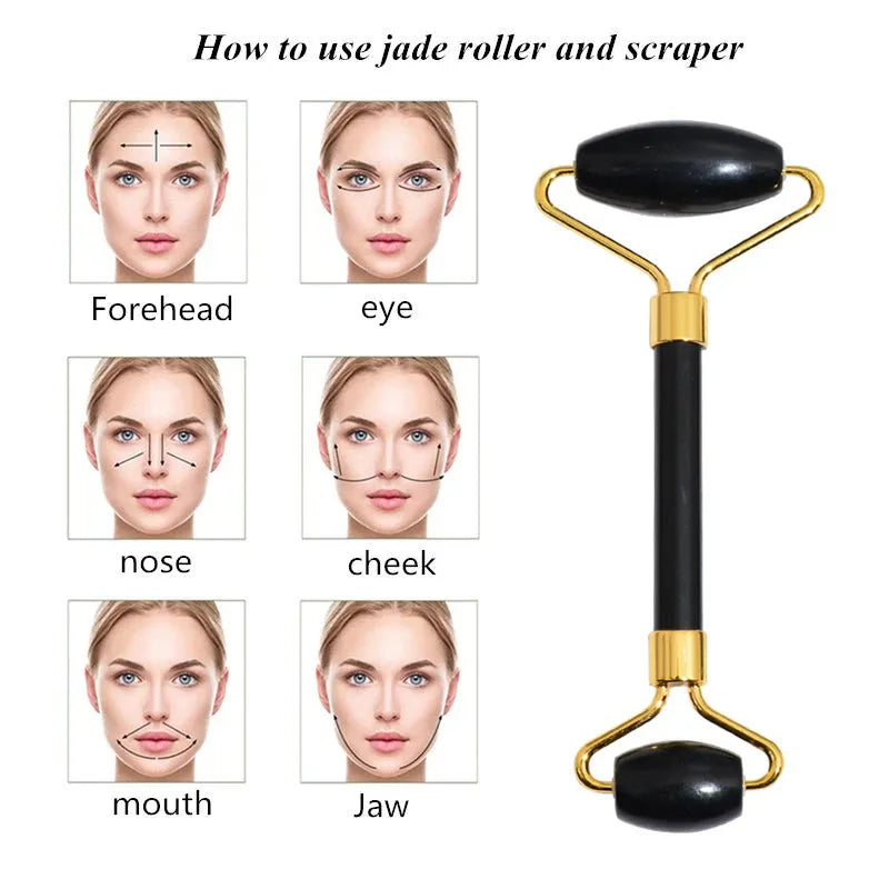 Beauty Face Care Jade Massage Device for Skin Tightening & Relaxation - SouqFinds- Beauty Face Care Jade Massage Device for Skin Tightening & Relaxation- Beauty Face Care Jade Massage Device for Skin Tightening & Relaxation